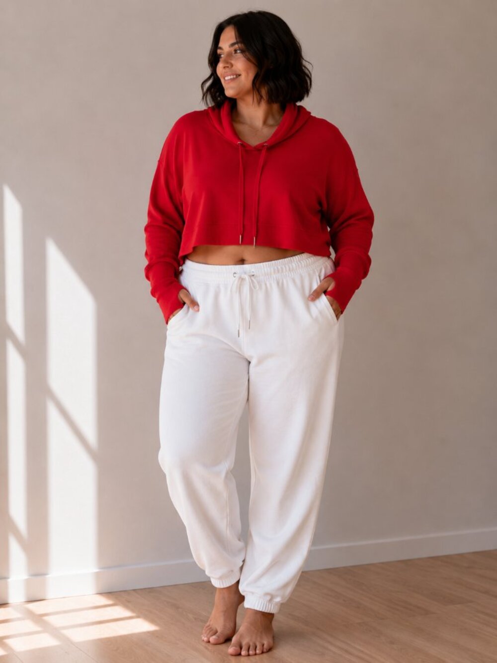 Sweety Betty Red Cowl Neck Pullover- Cotton Blend Made In Italy